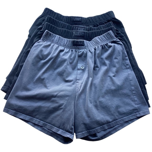 Goodfellow & Co Classic Soft Cotton Knit Boxers, Grey Black - Size Small NEW - Picture 1 of 3